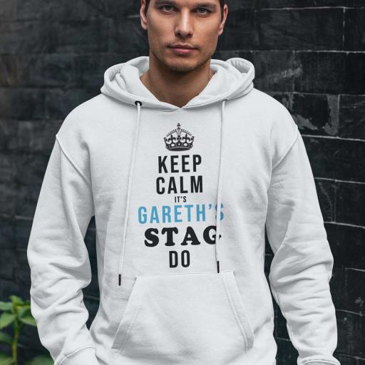 Personalised Hoodie - Keep Calm It's NAME's Stag Do