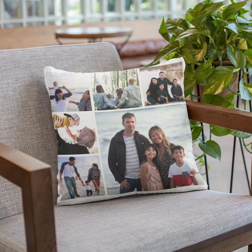6 Photos Collage Cushion Gift - Personalised Photo Cushion