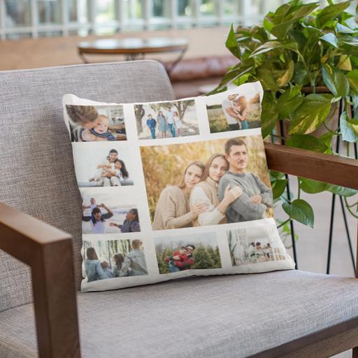 9 Photo Collage Personalised Cushion Gift