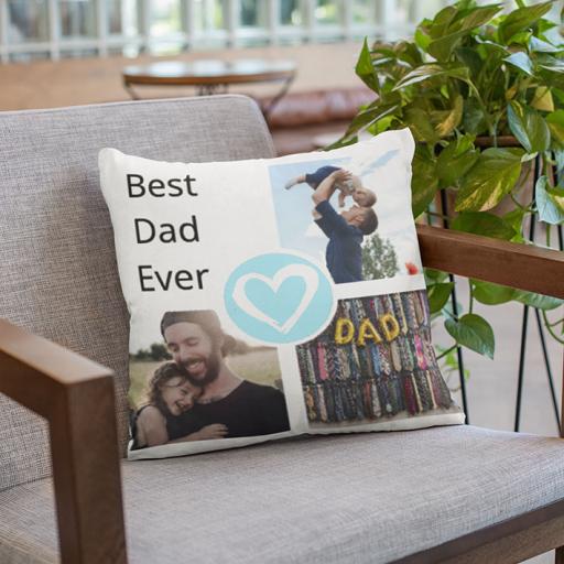 Personalised 3 Photo Cushion - Add Photos & Text
