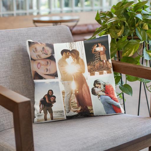 5 Photo Collage Cushion - Personalised Gift