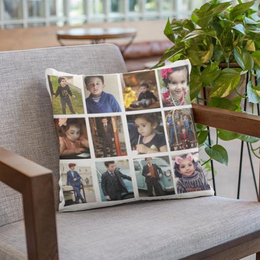 Personalised Multi Photo Collage Cushion Gift - 12 Photos Collag