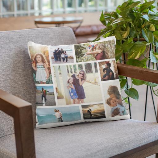 Personalised Multi Photo Collage Cushion - 9 Photos Collage