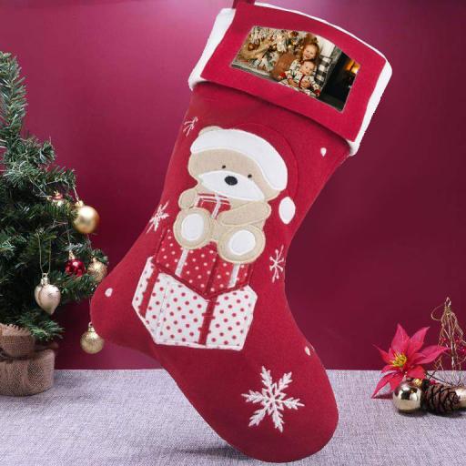 Deluxe Personalised Christmas Photo Stocking