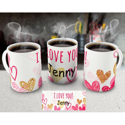 Personalised Romantic Valentine's Day Mug - Add Name