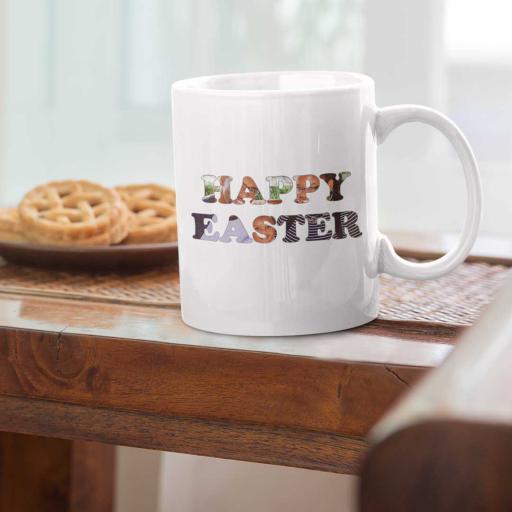 Personalised Happy Easter Photo Mug - Add Name