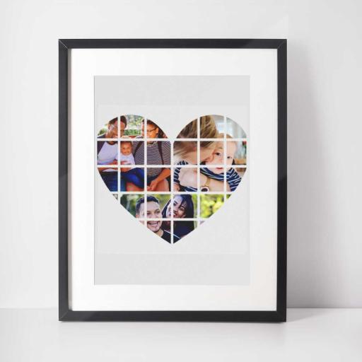Heart Wall Art - Personalise with 3 Photos