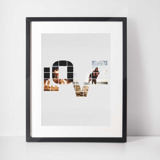 'LOVE' Photo Wall Art - Personalise with Photos