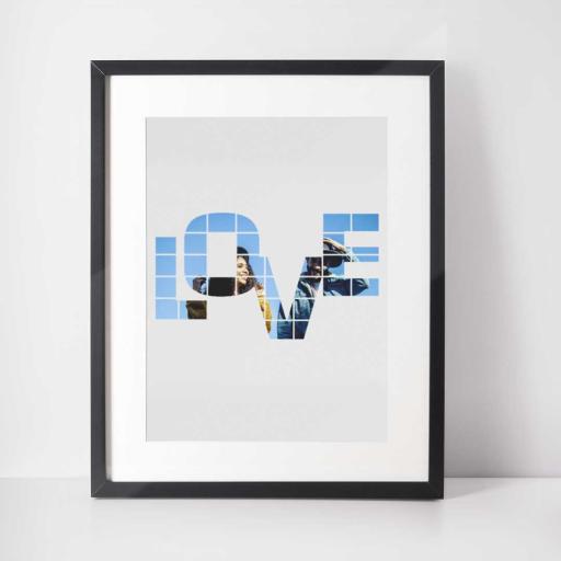 'LOVE' Photo Wall Art - Personalise with Photo