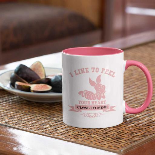 "I Like to Feel Your Heart" - Personalised Colour Inside Mug Gift