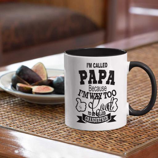I'm Called Papa Because I'm Way too Cool - Personalised Mug for Grandad
