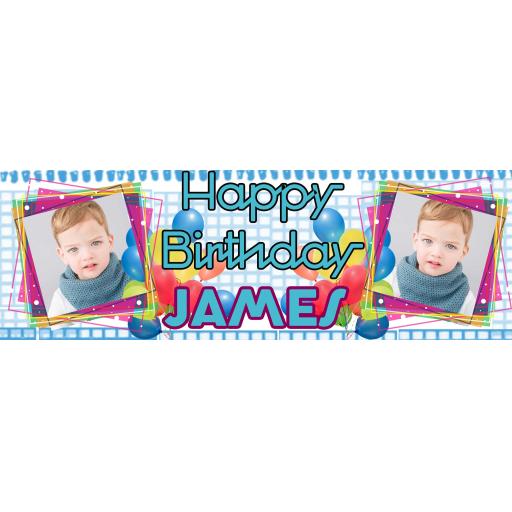Personalised Birthday Banner - Upload pictures