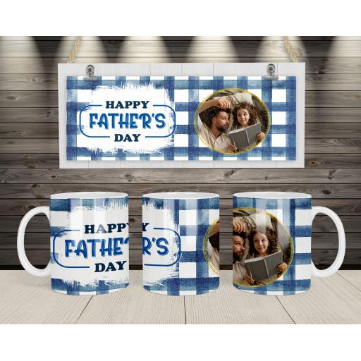 Personalised 'Happy Father's Day' Photo Mug