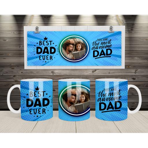 Personalised 'Best Dad Ever' Photo Mug
