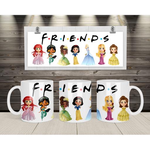 Personalised Princesses Mug For Friends - Add Names