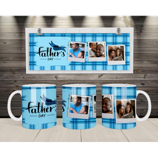 Personalised 3 Photos Mug for Father's Day