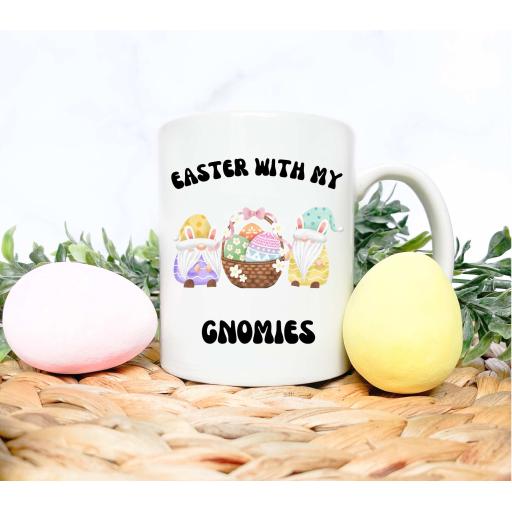 Personalised 'Easter With My Gnomies' Mug - Add Name/Message