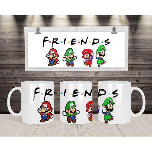 Personalised Mario Mug For Friends - Add Names