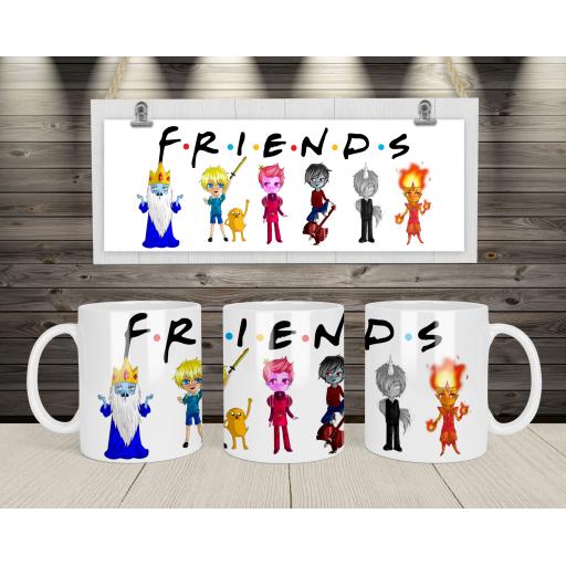 Personalised Cartoon Characters Mug For Friends - Add Names