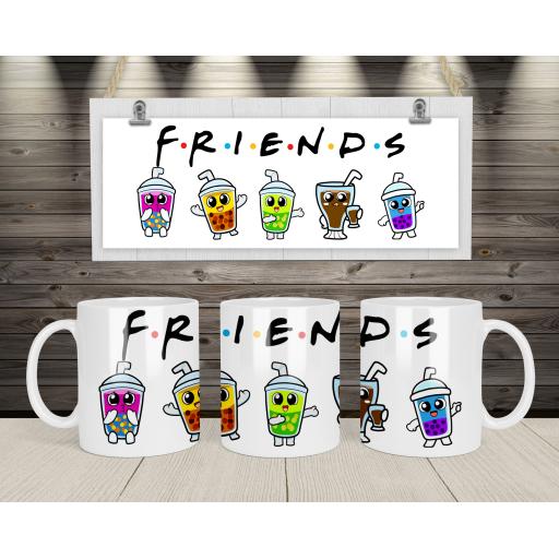 Personalised Bubble Tea Mug For Friends - Add Names