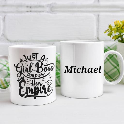 "Just a Girl Boss Building Her Empire" Personalised Funny Mug