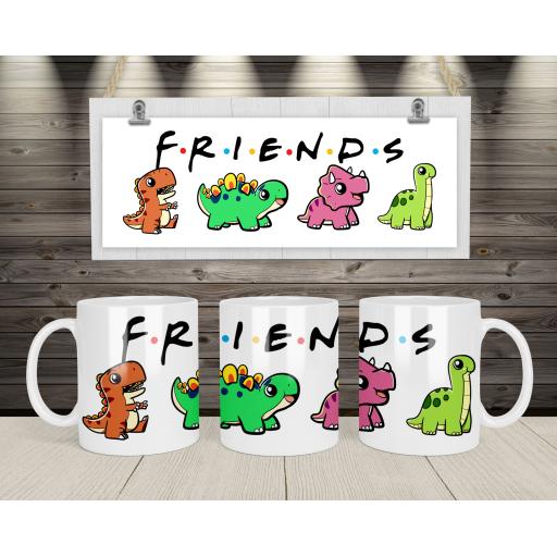 Personalised Dino Mug For Friends - Add Names