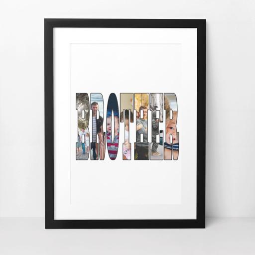 Personalised 'BROTHER' Photo Word Art