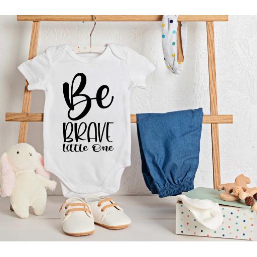 Personalised 'Be Brave Little One' Babygrow