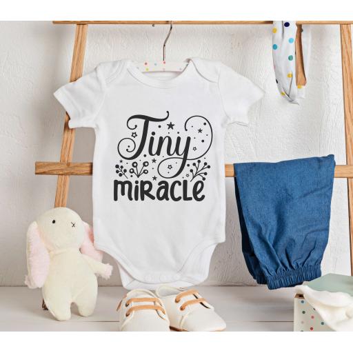Personalised 'Tiny Miracle' Babygrow