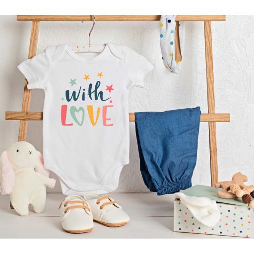 Personalised 'With Love' Babygrow