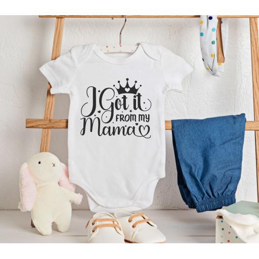 Personalised 'I Got it From My Mama' Babygrow