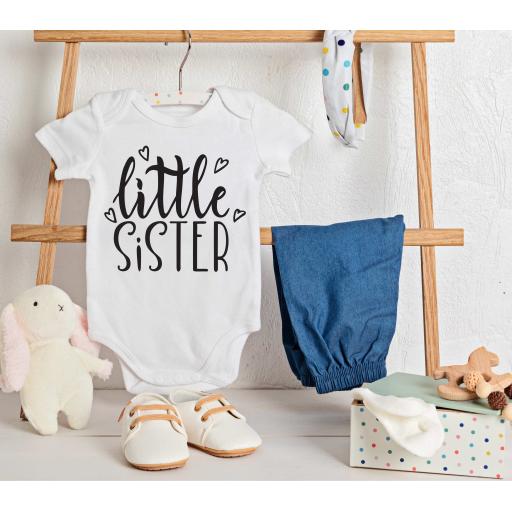 Personalised 'Little Sister' Babygrow