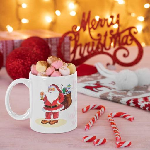 Personalised Santa Christmas Mug - Add Name