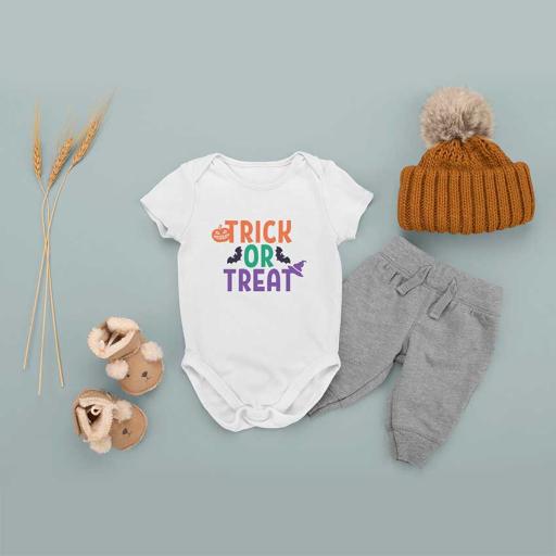 Personalised 'Trick or Treat' Babygrow for Halloween