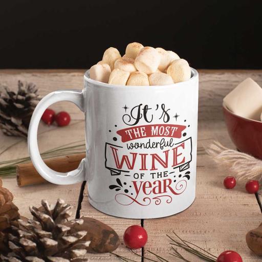 Its The Most Wonderful Wine Of The Year - Personalised Christmas Mug