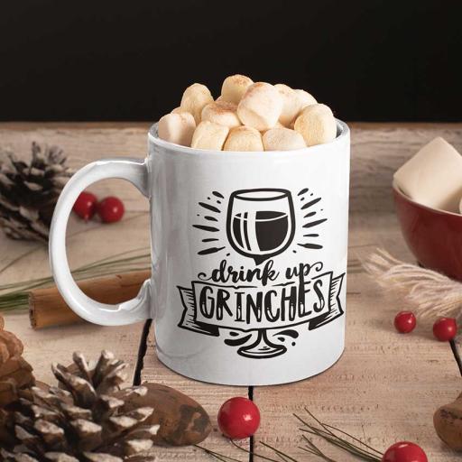 Drink Up Grinches- Personalised Christmas Mug