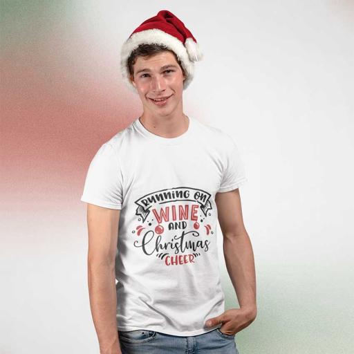 Personalised "Running on Wine and Christmas Cheer" t-Shirt