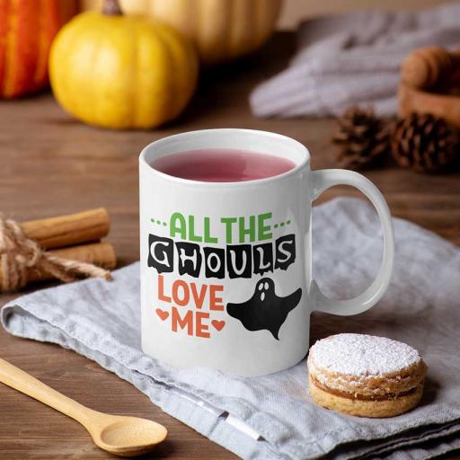 Personalised 'All the Ghouls Love Me' Halloween Mug