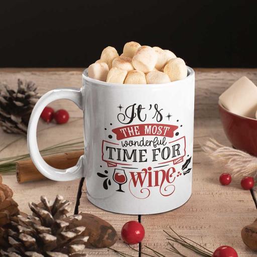 Its The Most Wonderful Time For Wine - Personalised Christmas Mug