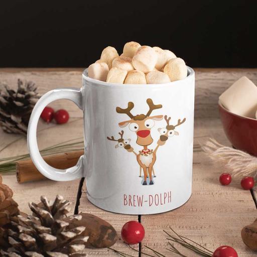 Brew Dolph - Personalised Christmas Mug