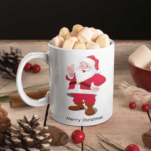 Personalised Happy Santa Christmas Mug