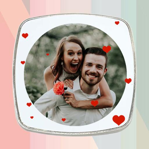 Photo with Hearts - Personalised Fridge Magnet