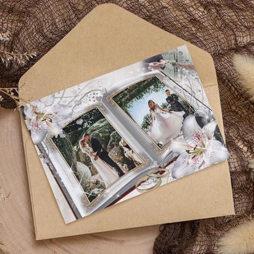 2 Photos Open Book - Personalised Folded Card