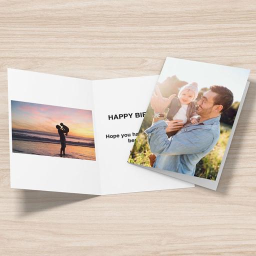 Two Photo Birthday Card with Customisable Text