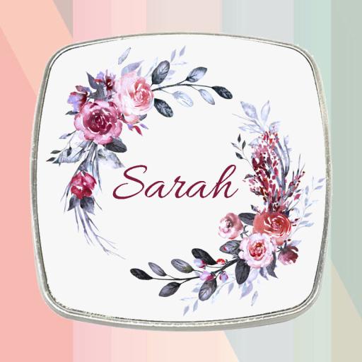 Personalised Wreath Name Fridge Magnet