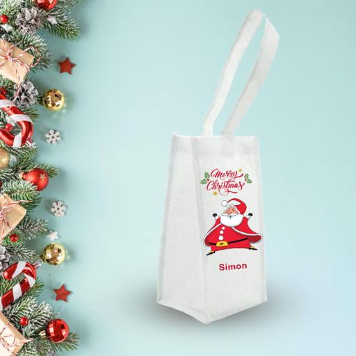 Personalised Santa Wine Tote Bag