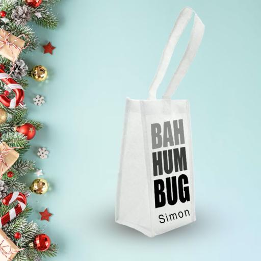 Bah Hum Bug- Personalised Wine Tote Bag