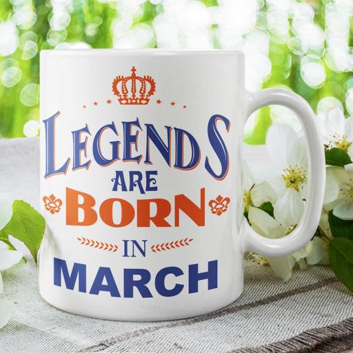 Legends are Born in (Month) - Personalised Birthday Mug